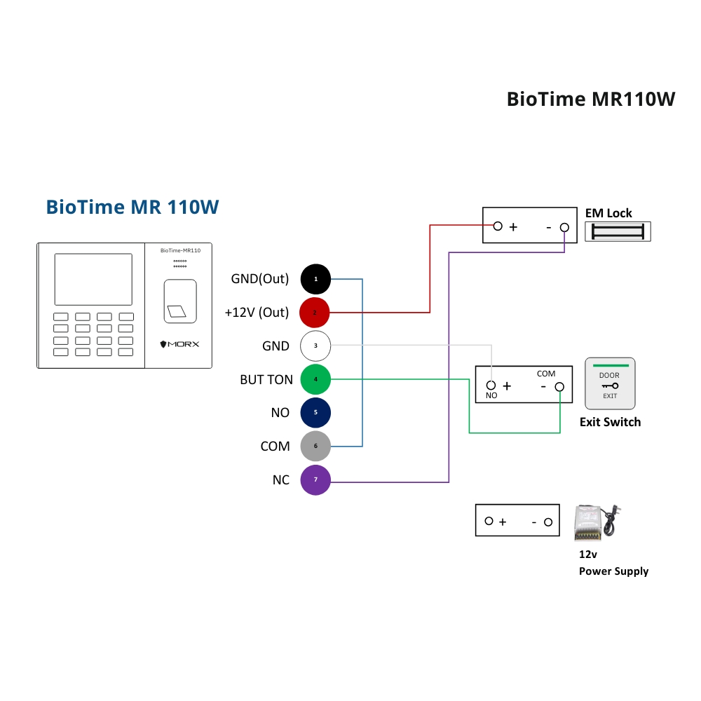Mivanta MORX MR110W Attendance Biometric view 2